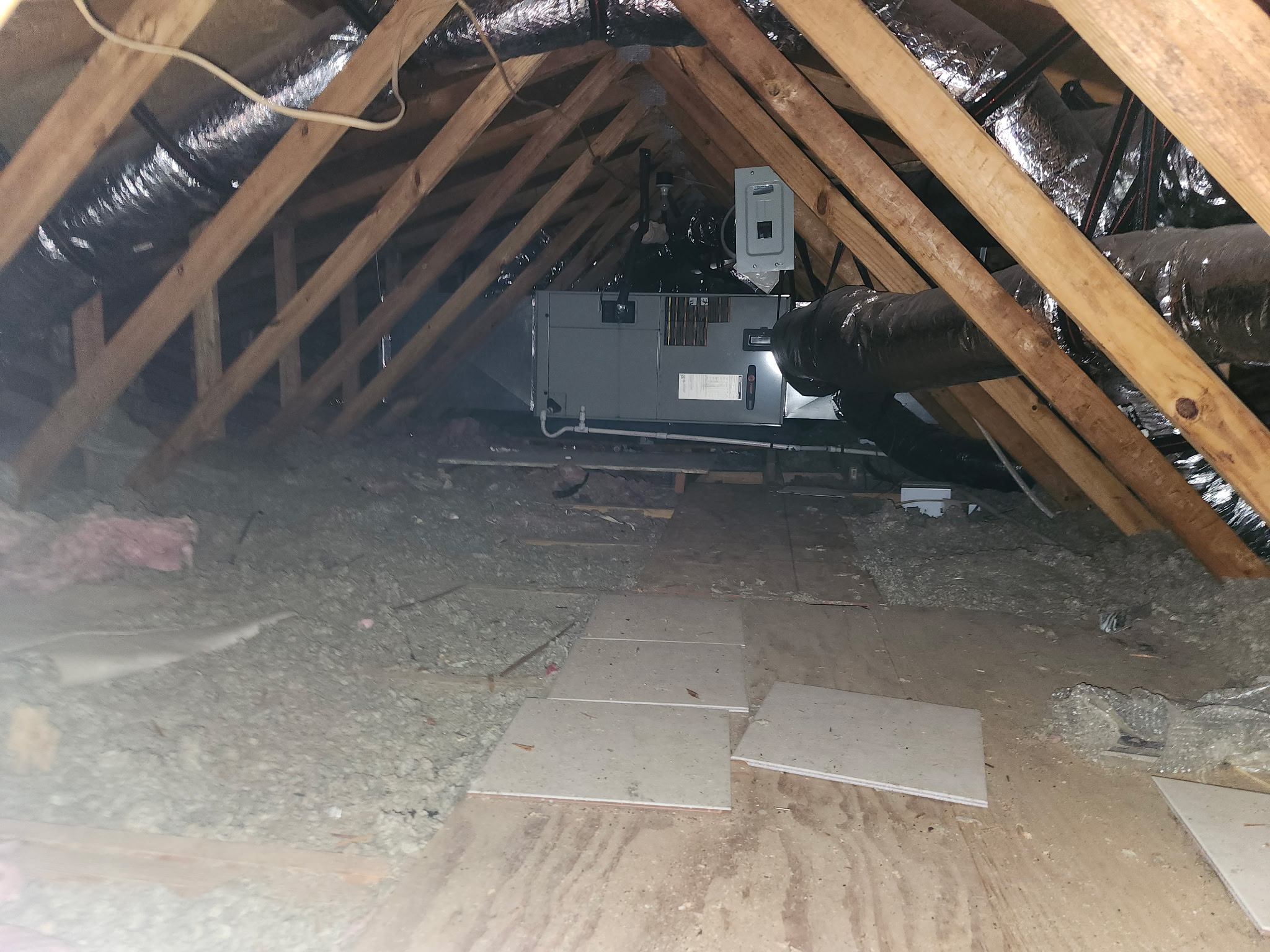 Air handler for a heat pump installed in a home in Winston-Salem, NC